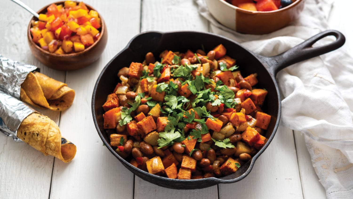 Mexican Sweet Potato and Pepper Hash