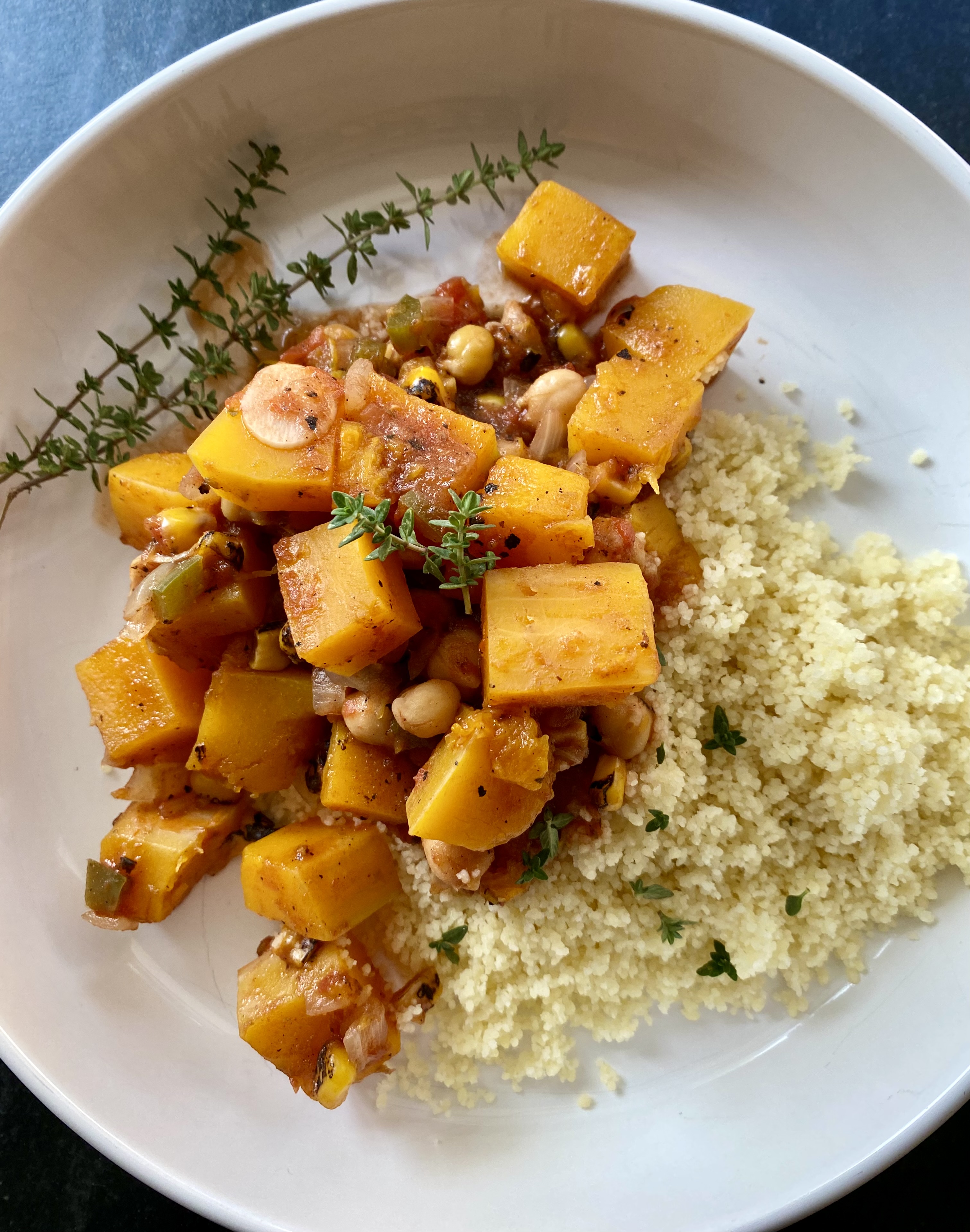 Homestyle squash and pinto beans